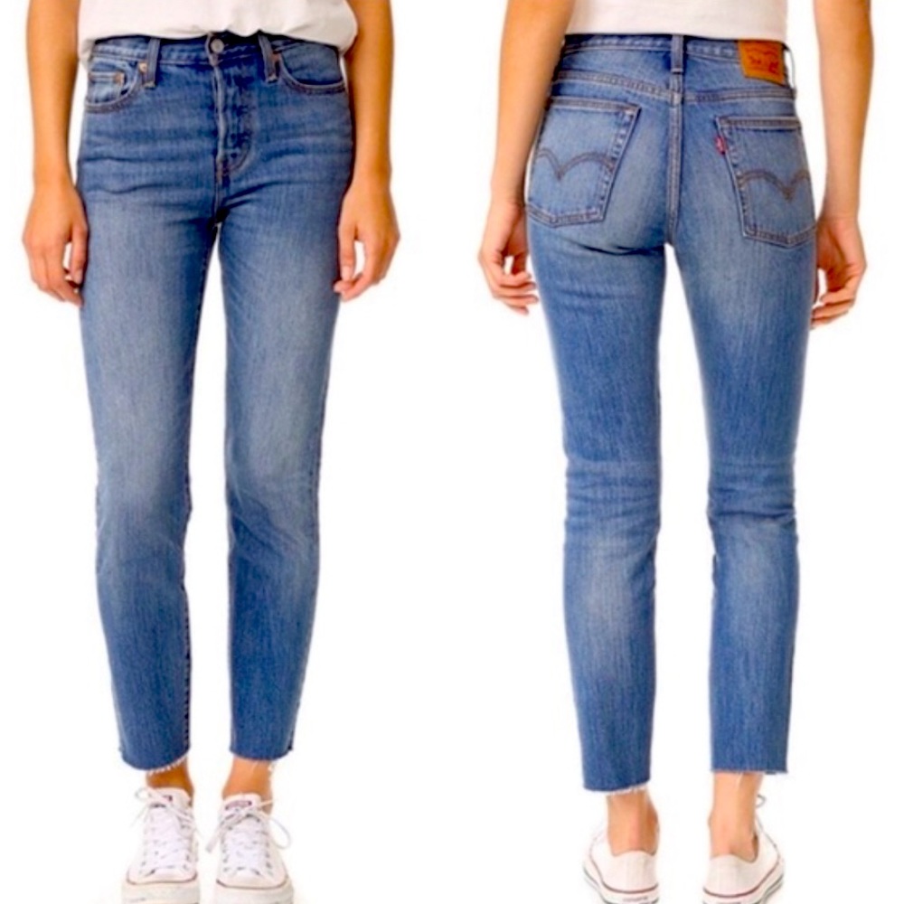 Levi’s, White Oak Cone Denim, Button Fly, Perfect Wash, Raw Hem Jeans